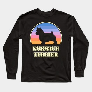 Norwich Terrier Vintage Sunset Dog Long Sleeve T-Shirt